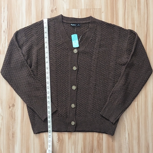 Fashion Q Brown Knit Cardigan - Picture 2 of 7